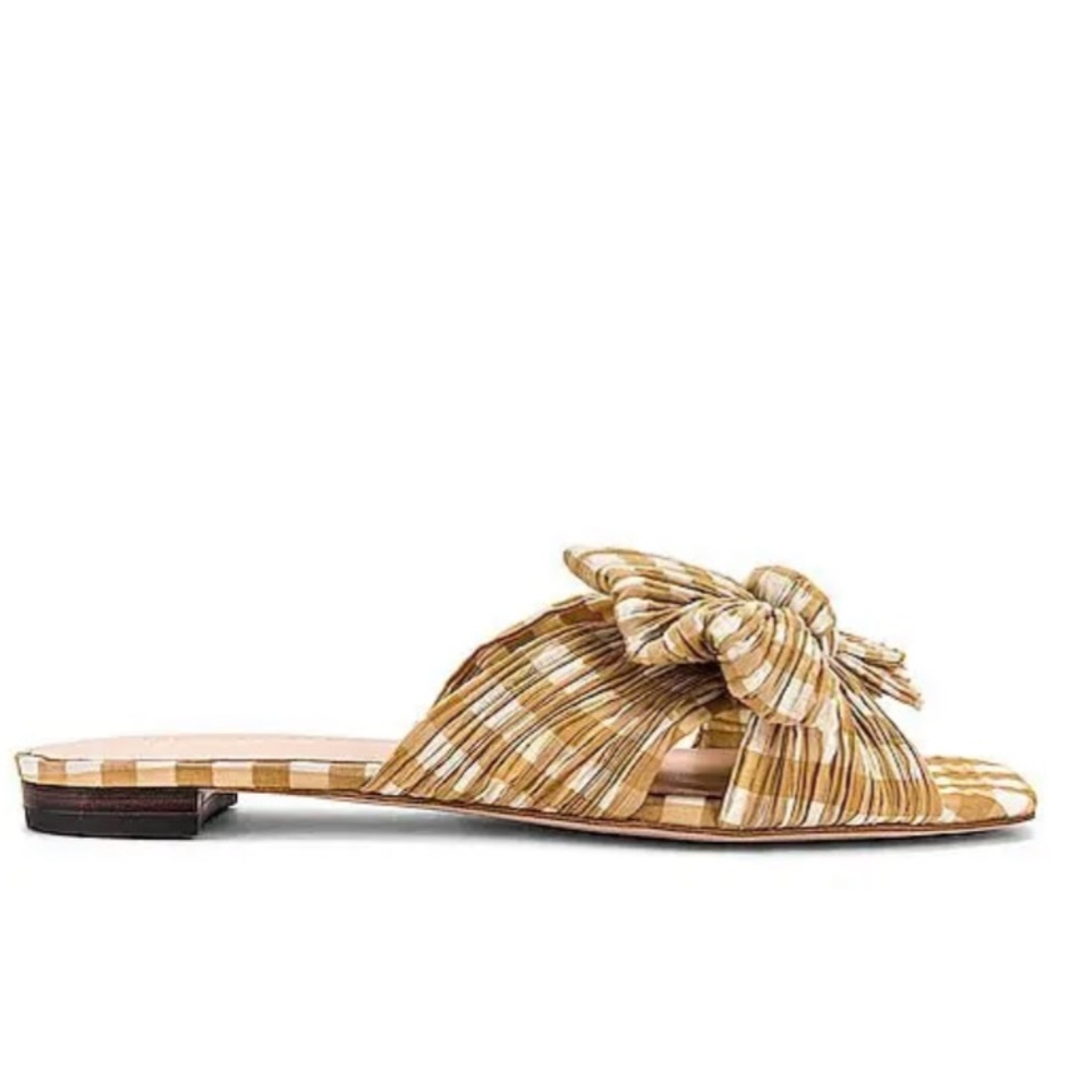 Loeffler Randall Daphne Mules - Mustard Checked - Picture 2 of 9